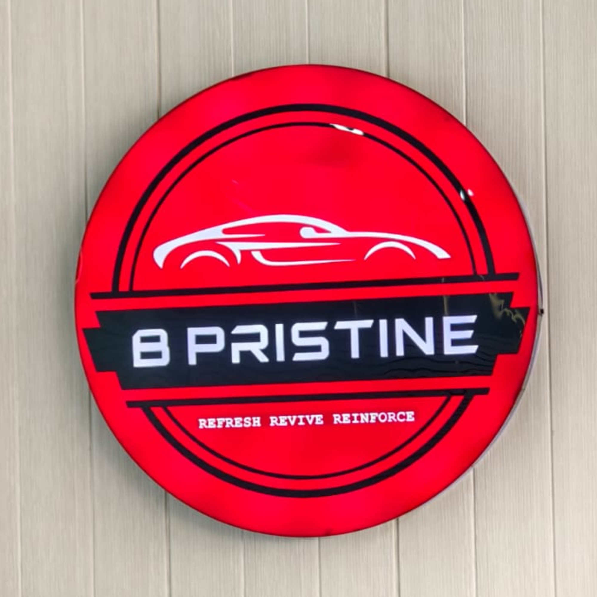 Round Shape LED Light Logo Sign Board