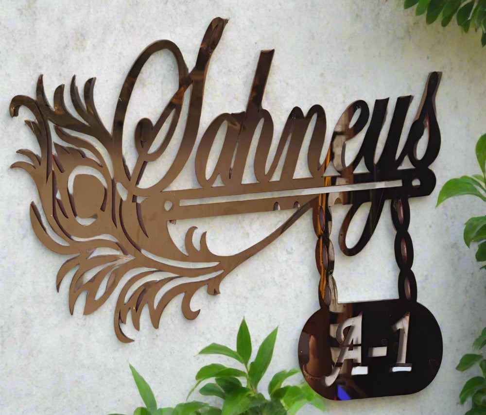 Steel Golden Steel Sahneys Name plate