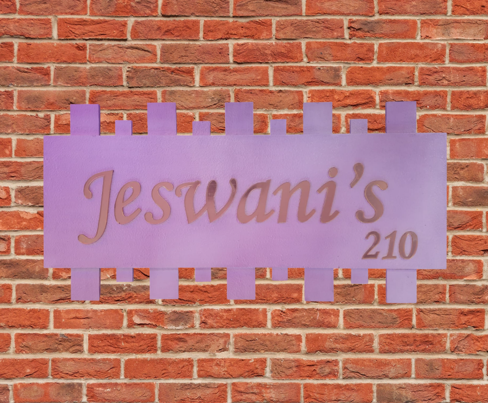 MDF Textured with Gold Acrylic Name Plate