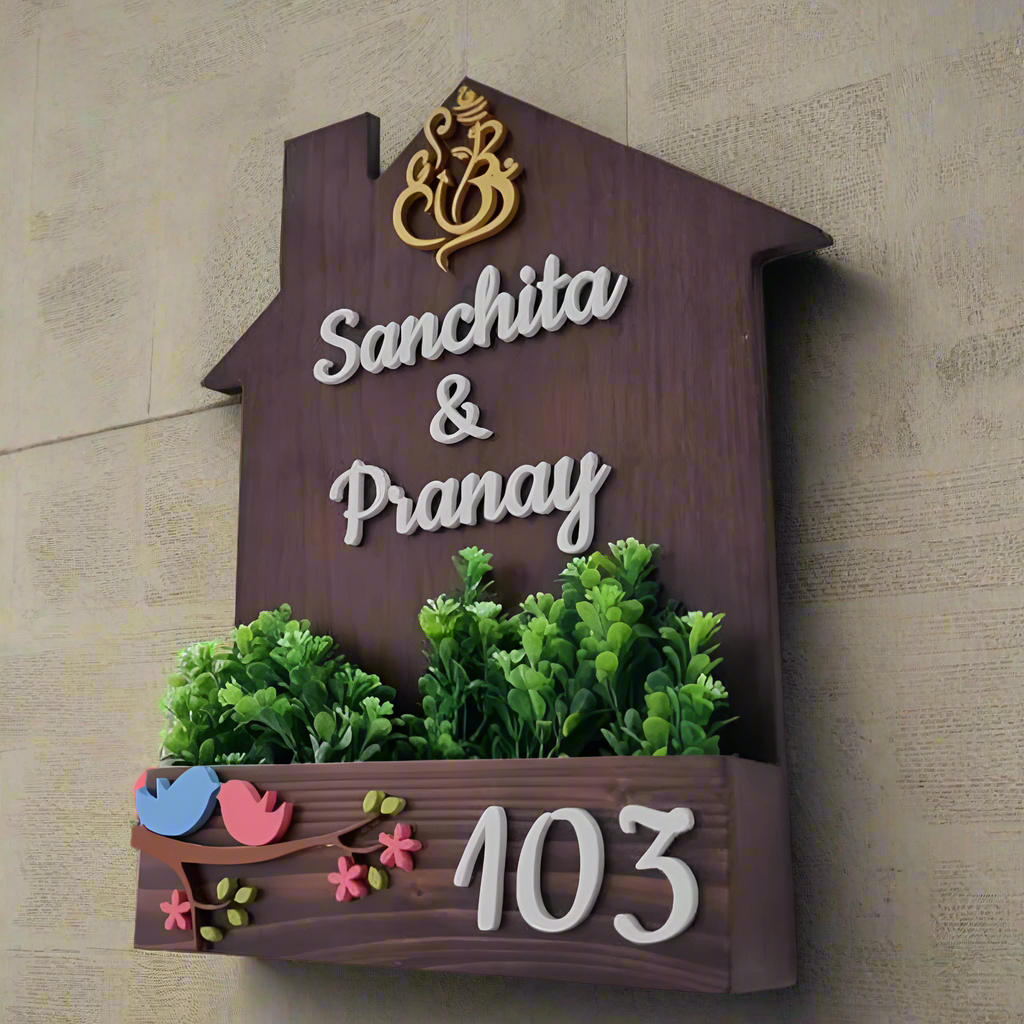 Wooden (MDF) Acrylic 103 Hut Name Plate