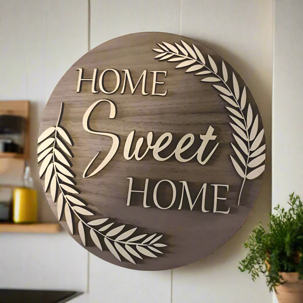 Wooden (MDF) Sweet Home  Name Plate