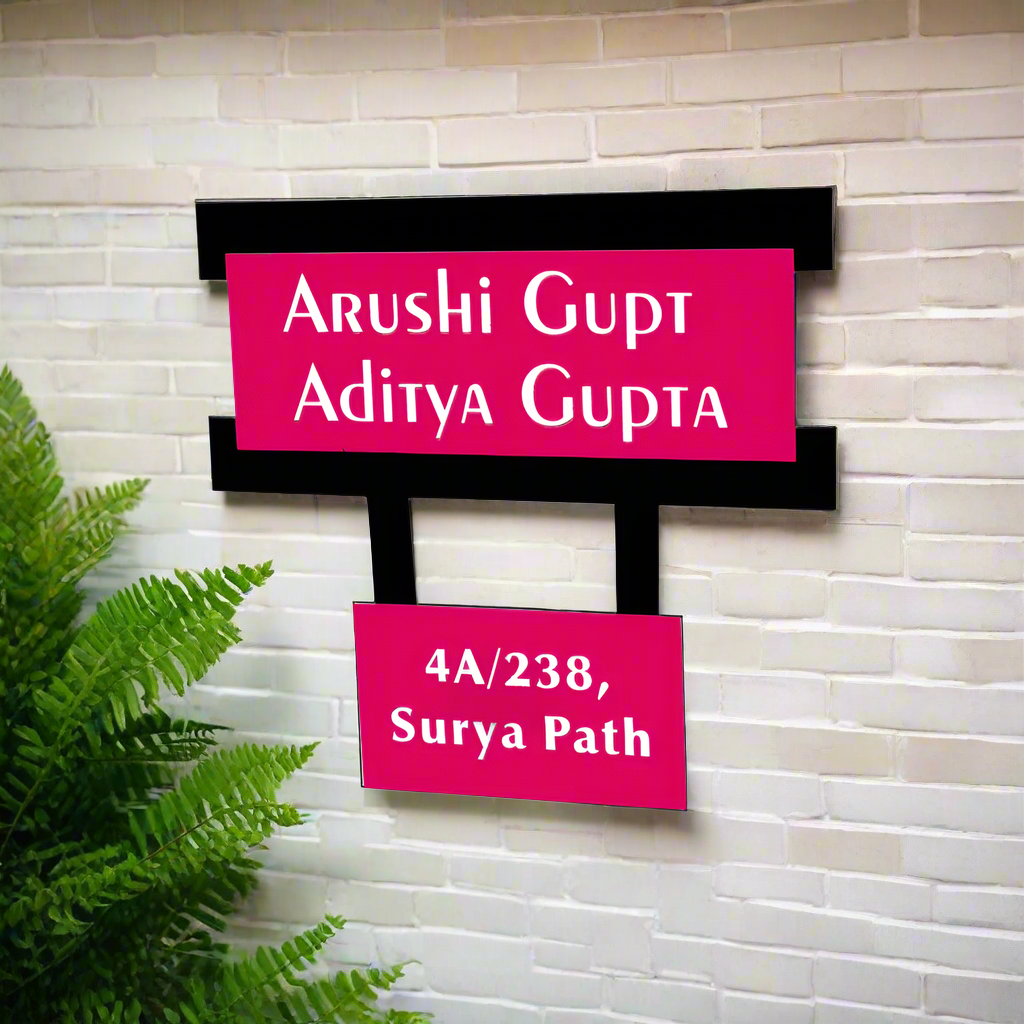 Multi Colour Acrylic Arushi Name Plate